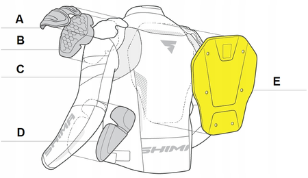 Kurtka motocyklowa skórzana Shima BANDIT fluo