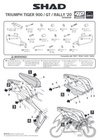 Stelaż boczny 4P SHAD Terra kufra motocyklowego do Triumph Tiger
