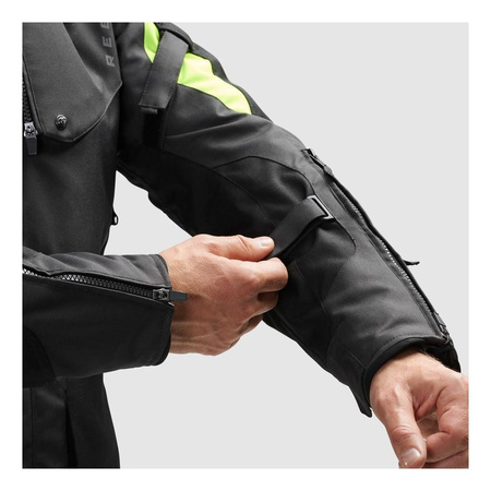 Kurtka motocyklowa tekstylna Rebelhorn HIKER IV czarny-antracyt-żółty fluo