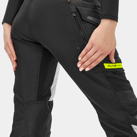 Spodnie motocyklowe damskie SHIMA DUNE LADY FLUO czarny szary żółty fluo