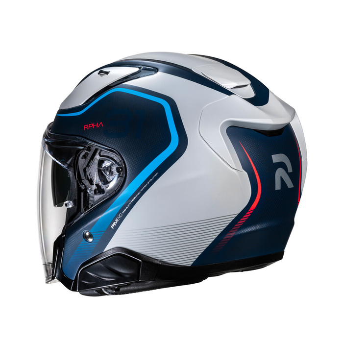 Kask motocyklowy otwarty HJC RPHA 31 Kouv czarny/srebrny