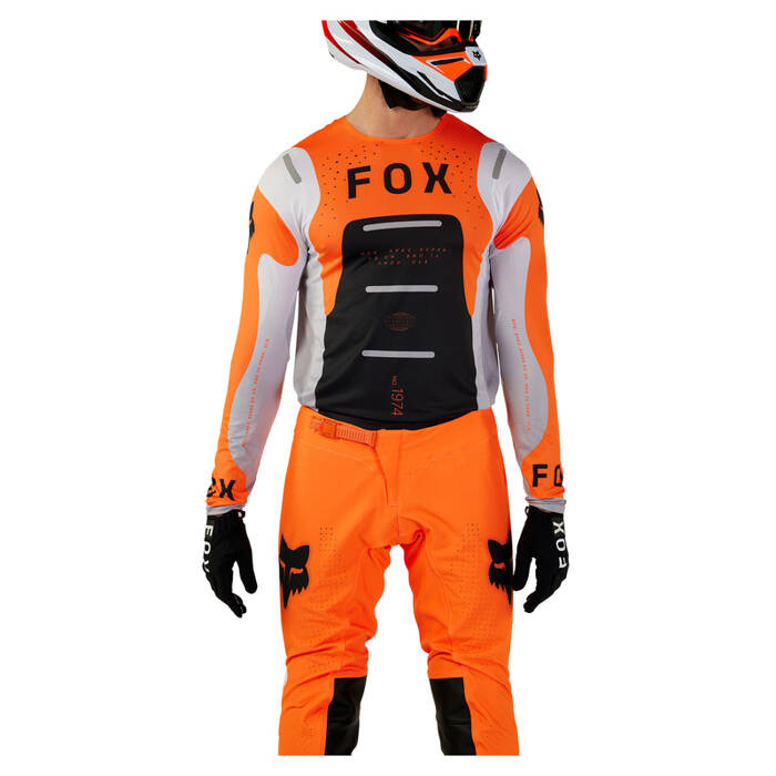 Bluza koszulka motocyklowa rowerowa cross offroad mtb FOX Flexair Magnetic Fluo pomarańczowy