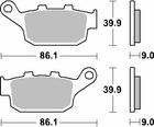 SBS KLOCKI HAMULCOWE KH496 STREET CERAMIC KOLOR CZARNY PASUJE DO: HONDA CBR250/300/650, CB500/650, CRF1000 TYŁ