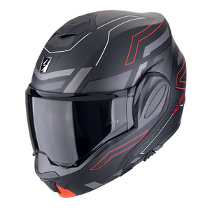 Kask motocyklowy SCORPION EXO-TECH CONQUER BLACK/RED czarny czerwony