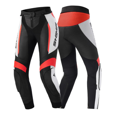 Damskie spodnie motocyklowe skórzane sportowe Shima MIURA 2.0 czerwony