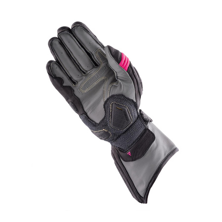 Damskie rękawice motocyklowe sportowe Rebelhorn REBEL czarny-różowy