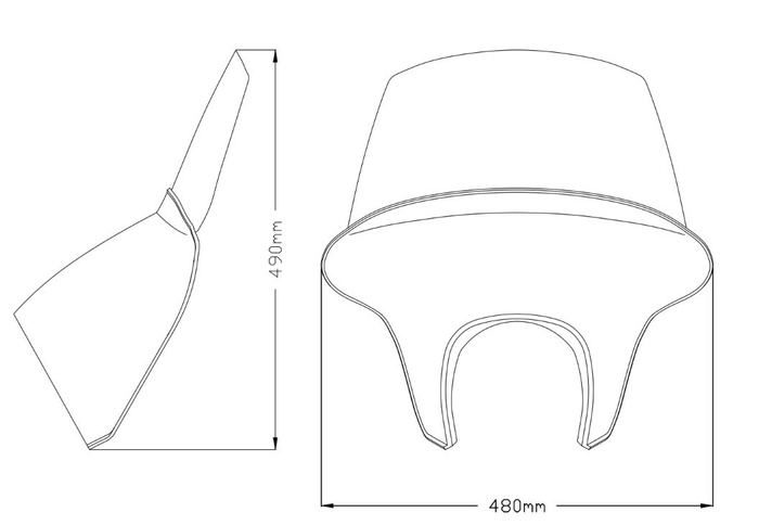 Owiewka PUIG Batwing SML do Honda CMX1100 Rebel 21-24 (Touring)