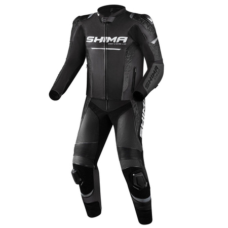 Kombinezon motocyklowy dwuczęściowy SHIMA STR 2.0 BLACK czarny szary