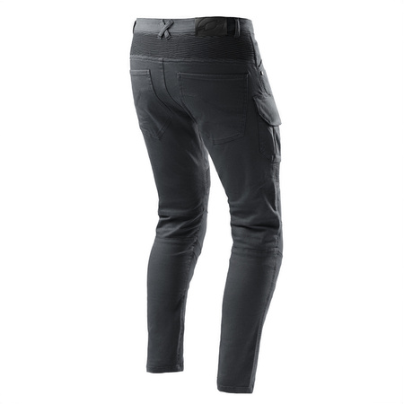 Jeansy motocyklowe OZONE FASTER Tapered Fit czarne