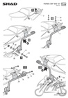 Stelaż kufra bocznego 3P motocyklowego SHAD do Honda CBF600