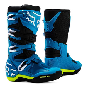 Dziecięce buty motocyklowe cross offroad mtb FOX Comp niebieski/żółty Junior