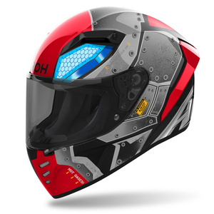 Kask motocyklowy AIROH CONNOR BOT GLOSS szary czerwony czarny niebieski