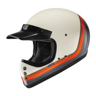 Kask motocyklowy integralny custom cruiser HJC V60 Scoby biały/pomarańczowy/szary