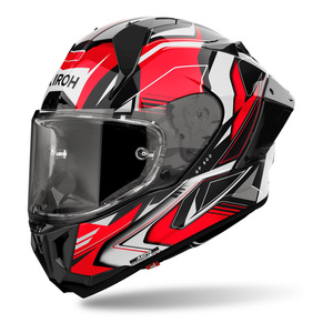 Kask motocyklowy AIROH GP800 MUST RED GLOSS czerwony szary biały czarny