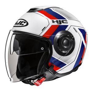 Kask motocyklowy otwarty HJC I40N Velu biały/czerwony