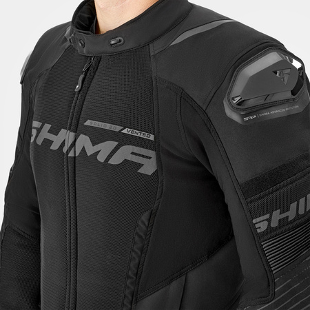 Kurtka motocyklowa tekstylna Shima SOLID 2.0 VENT czarny