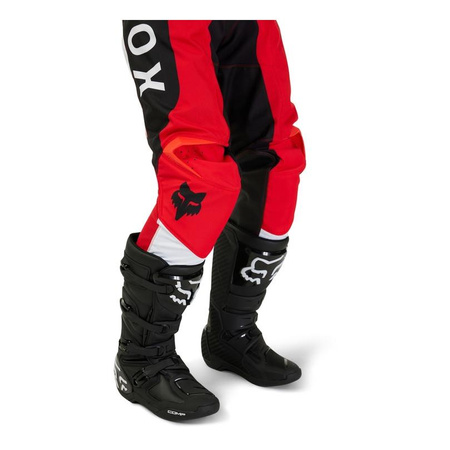 spodnie motocyklowe cross offroad FOX 180 Nitro Fluo czerwony