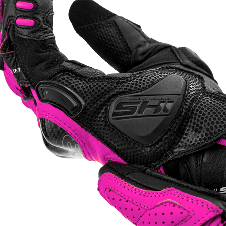 Rękawice motocyklowe damskie SHIMA RS-3 LADY PINK czarny różowy