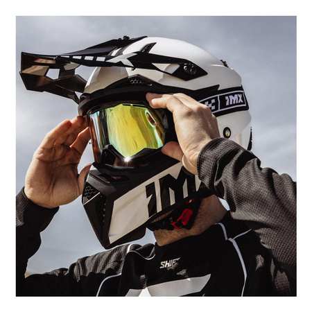 Gogle motocyklowe IMX Endurance Flip - Szyba Iridium Pink + Clear (2 szyby w zestawie)