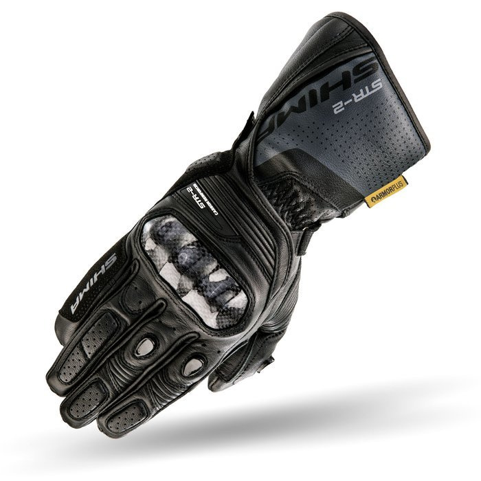 Rękawice motocyklowe skórzane sportowe Shima STR-2 GLOVES czarny