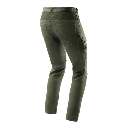 Jeansy motocyklowe REBELHORN FASTER OLIVE GREEN zielony