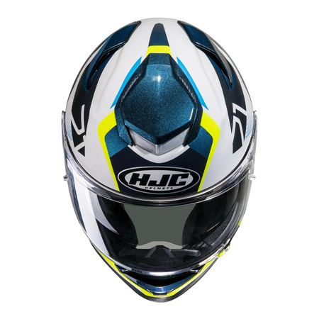 Kask motocyklowy integralny HJC RPHA 71 Hapel niebieski/żółty