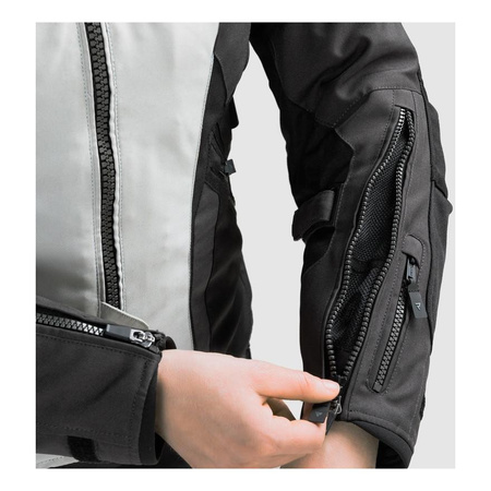 Damska kurtka motocyklowa tekstylna Rebelhorn HIKER IV czarny-szary-żółty fluo