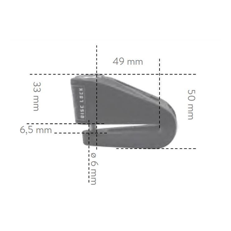 Zapięcie Motocyklowe AUVRAY DK06 – Czarna Matowa, 6 mm – Blokada Na Tarcze
