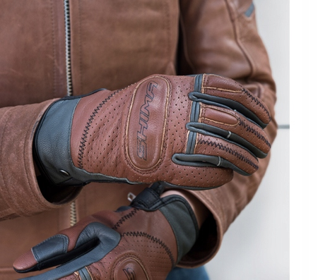 Damskie rękawice motocyklowe miejskie Shima CALIBER brązowy