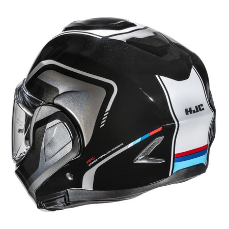 Kask szczękowy HJC F100 REFF BLACK/WHITE czarny biały