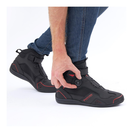 Buty krótkie motocyklowe krótkie Rebelhorn SPARK II czarny-czerwony