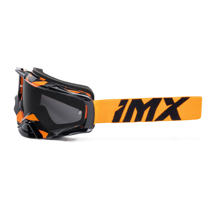 Gogle motocyklowe IMX Dust Graphic Orange Gloss/Black - Szyba Dark Smoke + Clear (2 Szyby W Zestawie)