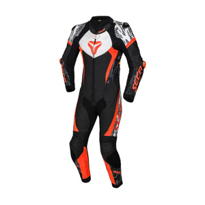 Kombinezon motocyklowy jednoczęściowy SECA SRS ONE FLUO RED czarny czerwony fluo biały