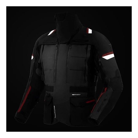 Kurtka motocyklowa tekstylna Rebelhorn CUBBY V czarny-antracyt-żółty fluo