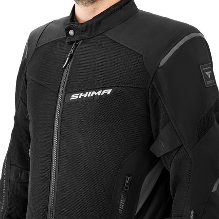 Kurtka motocyklowa tekstylna miejska/turystyczna Shima RUSH 2.0 VENT czarny