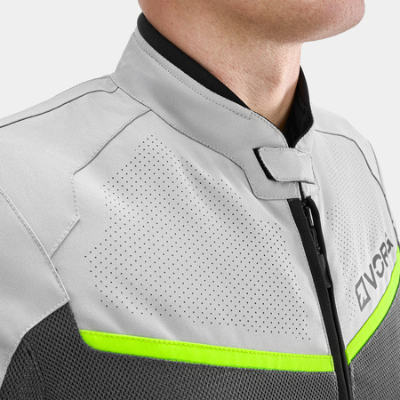 Kurtka motocyklowa VORG NANO GREY szary czarny żółty fluo