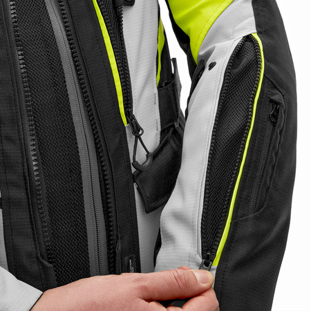Kurtka motocyklowa SHIMA DUNE FLUO czarny szary żółty fluo