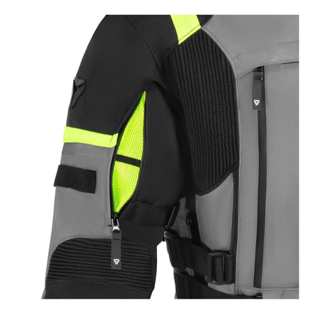 Kurtka motocyklowa damska SECA ARRAKIS III LADY TITANIUM szary żółty fluo czarny