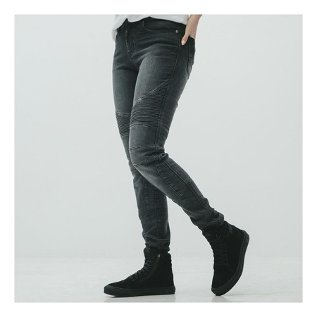 Spodnie jeansowe REBELHORN VANDAL LADY DENIM WASHED – czarne