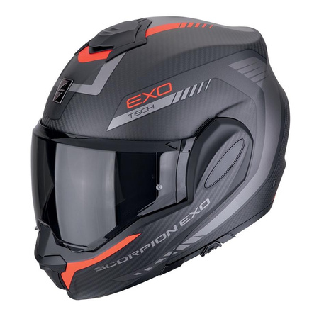 Kask motocyklowy SCORPION EXO-TECH EVO CARBON COSY BLACK/RED czarny czerwony
