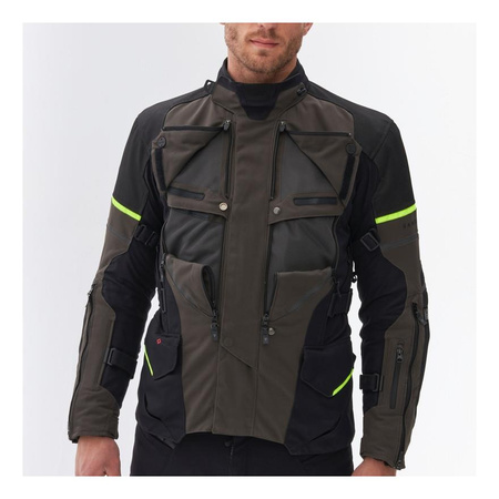 Kurtka motocyklowa tekstylna turystyczna Rebelhorn RANGE czarny-antracyt-żółty fluo