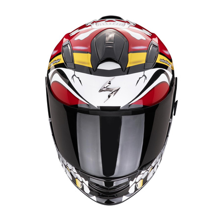 Kask motocyklowy SCORPION EXO-491 PIRATE RED czerwony biały
