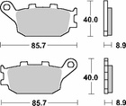 SBS KLOCKI HAMULCOWE KH174 STREET CERAMIC KOLOR CZARNY