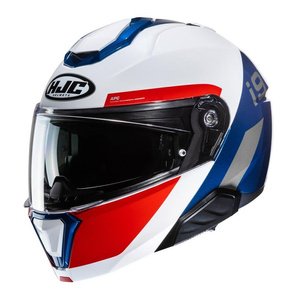 Kask motocyklowy szczękowy HJC I91 Bina biały/niebieski