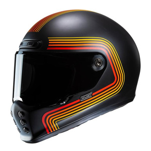 Kask motocyklowy integralny custom cruiser HJC V10 Foni czarny/czerwony