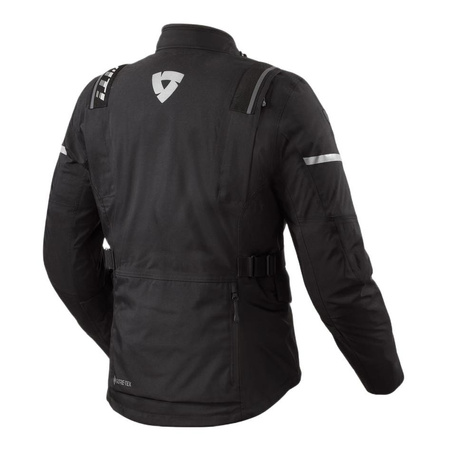 Kurtka motocyklowa tekstylna REVIT VERTICAL GTX BLACK/SILVER czarny srebrny