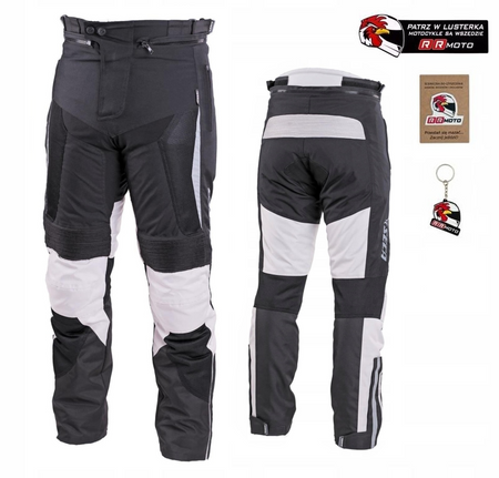 Spodnie motocyklowe SECA HYBRID II GRAY szary czarny