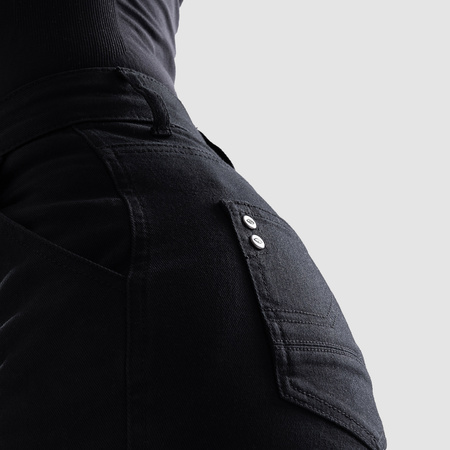 Spodnie jeans damskie OZONE JANE LADY JOGGER FIT BLACK czarny