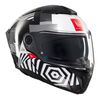 Kask motocyklowy MT ATOM 2 SV STRANGE BLACK/WHITE czarny biały