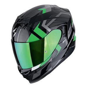 Kask motocyklowy SCORPION EXO-520 EVO AIR SENSUS BLACK/GREEN czarny zielony